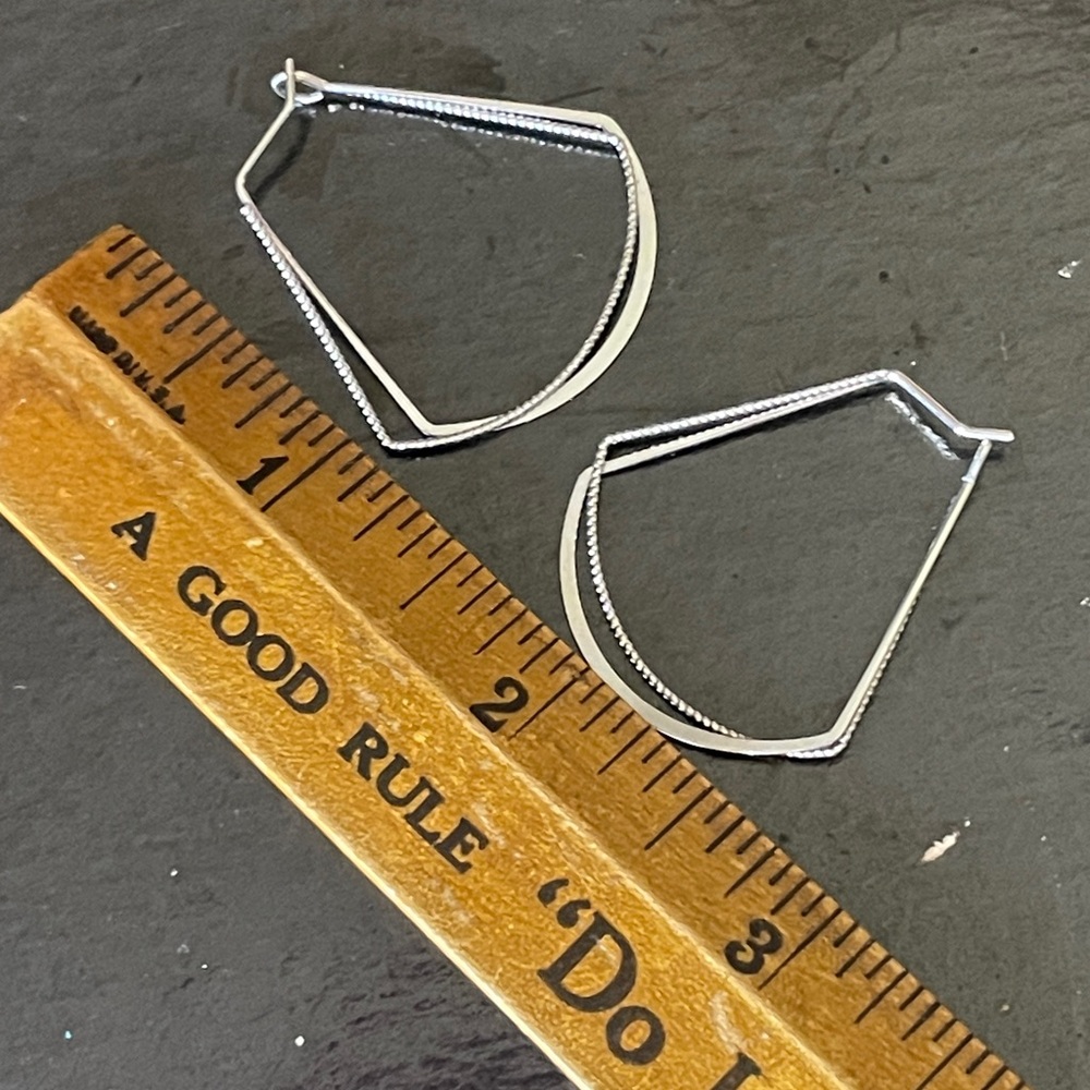 Delicate Double Hoop Earrings - Picture 3 of 4
